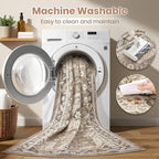 6ft Round Vintage Living Room Area Rug - Image 3