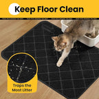 Conlun Cat Litter Mat Litter Trapping Mat, Less Waste Cat Litter Box Mat - Image 3
