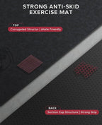 HAPBEAR Large Exercise Mat-7'x5'/6'x8'/6'x9'/6'x10'/6'x12'x8mm, Ultra Durable - Image 4