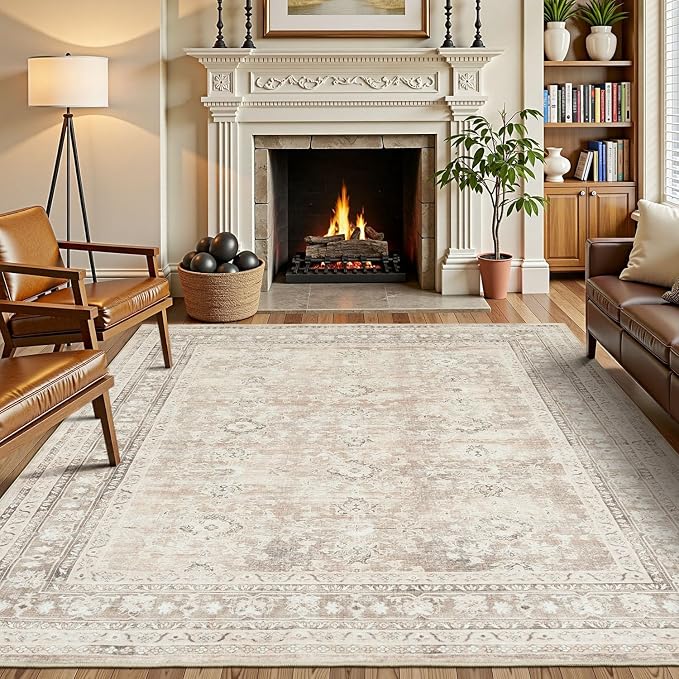 Lessymo 5x7 Area Rugs for Living Room, Machine Washable Non Slip Rug, Soft Low - Image 9