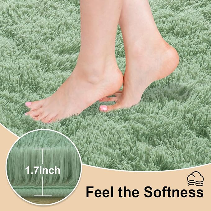 Mugorn 5x7 Rugs for Living Room, Soft Carpet Shag Kids Room Rug, Non-Slip Fuzzy - Image 3