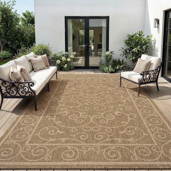 MontVoo-Outdoor Rug-Patio Rug 8x10 ft Polypropylene Indoor Outdoor Rugs Outdoor - Image 8
