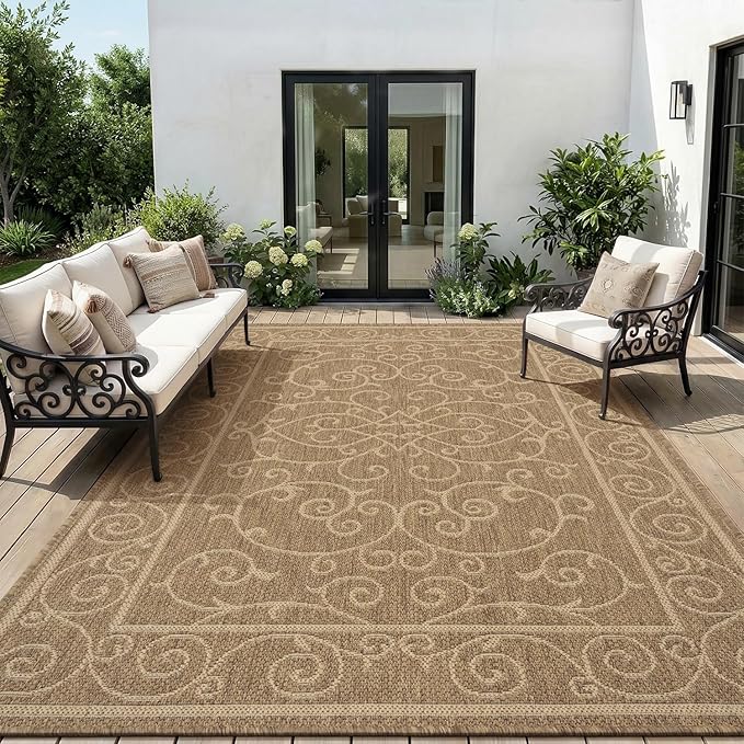 MontVoo-Outdoor Rug-Patio Rug 5x7 ft Polypropylene Indoor Outdoor Rugs Outdoor by MontVoo