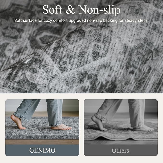 GENIMO Kitchen Rugs Non Slip Washable, Cushioned Standing Mat, Kitchen Runner - Image 4