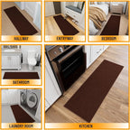 Ottomanson Hallway Runner Rug 1'10" x 6' Non Slip Solid Area Rugs Easy to Clean - Image 3