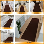 Ottomanson Hallway Runner Rug 2'7" x 9'10" Non Slip Solid Area Rugs Easy to - Image 3