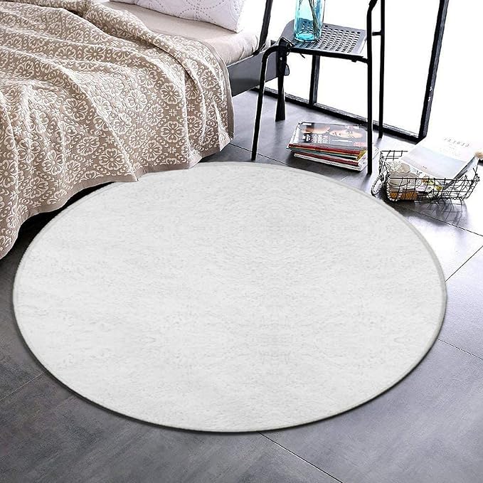 Room Sofa Yoga Soft Round Carpet, Home Decor Non Slip Kitchen Office Circle Rug - Image 2
