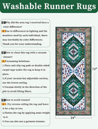 SERISSA Boho Washable Runner Rug, 2x6 Rug Runner Non-Slip Vintage Green White - Image 6