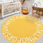 Topotdor Round Kids Play Rug Alphabet Nursery Area Rug Extra Large Soft - Image 9