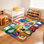 Kids Rugs for Playroom, 4x6 Feet Upgrade Ultra Non Slip Area Rug, Washable Play - Image 6