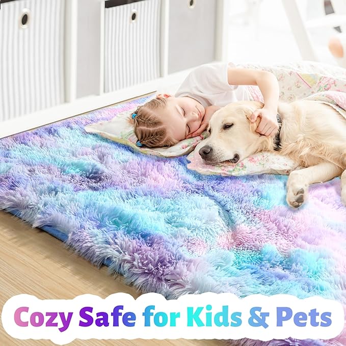Amdrebio Purple Rainbow 2x3 Small Area Rugs - Image 7
