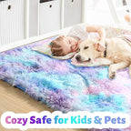 Amdrebio Purple Rainbow 2x3 Small Area Rugs - Image 7