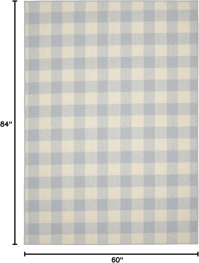 Garland Rug Country Living – Checkered Buffalo Plaid Design, Non-Slip Rubberback - Image 3