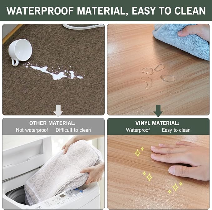 Plastic Floor Mat for Home, Non-Slip Area Rug for Dining Room, Vinyl Floor - Image 4