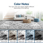 Lessymo 3 x 5 Area Rugs for Living Room- Machine Washable Area Rugs Boho Faux - Image 9