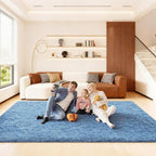 6x9 Area Rugs for Living Room, Large Fluffy Blue Rugs for Bedroom, Fuzzy Shag by Unknown