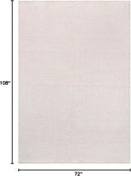 CAMILSON Easy Jute Rug 6x9, Indoor Outdoor Off-White Farmhouse Area Rugs - Image 2