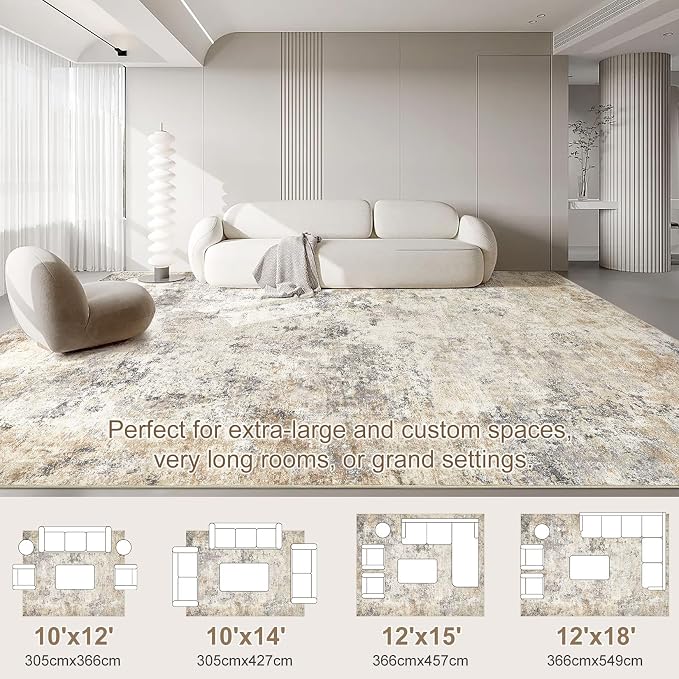 UERMEI 10x12 Area Rug Living Room Rugs - Image 4