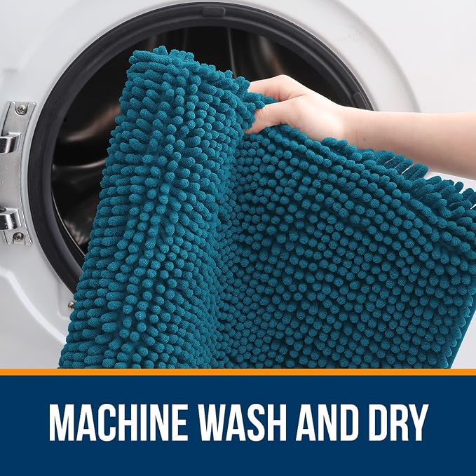 OLANLY Large Bathroom Rugs 59x35, Extra Soft Absorbent Chenille Bath Rugs - Image 5