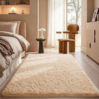 Ophanie Beige Rugs for Bedroom Living Room, Fluffy Fuzzy Furry Carpet, Plush by Ophanie