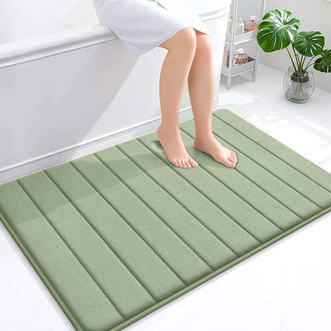 OLANLY Memory Foam Bath Mat 44x32, Super Soft Absorbent Bathroom Rugs, Quick Dry by OLANLY