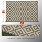 SAND MINE 6 x 9 Ft Reversible Mats, Plastic Straw Rug, Modern Area Rug - Image 2