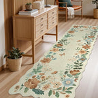 Lahome Floral Washable Runner Rug, Boho Ultra-Thin Kitchen Runners by Lahome