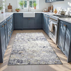 Toneed Abstract Area Rug Modern Washable Rug Soft Non Slip Rug Low Pile - Image 2