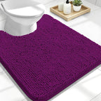 OLANLY Toilet Rugs U-Shaped 24x20, Extra Soft Absorbent Chenille Contour by OLANLY