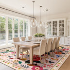 RELEANY Floral 9x12 Area Rugs Washable Print Boho Cute Carpet Non Slip Flower - Image 9