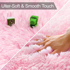 Soft Plush Pink Fluffy Rug 2x10 Ft, Fuzzy Shag Runner Carpet - Image 5