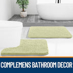 OLANLY Bathroom Rugs 30x20, Extra Soft Absorbent Chenille Bath Rugs, Rubber - Image 7