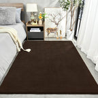 Amearea Modern Area Rugs for Bedroom Living Room, 4x6 Feet Brown Thickened - Image 2