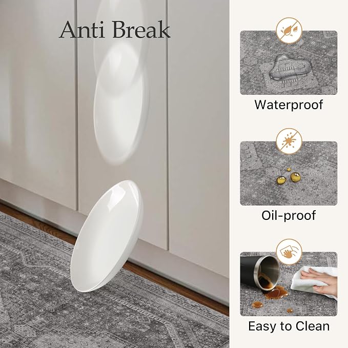 GENIMO Kitchen Mats for Floor 2PCs, Washable Anti Fatigue Mat for Cushioned - Image 5