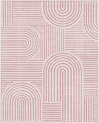 Lahome Abstract 8x10 Area Rugs, Soft Pink 8x10 Rugs - Image 7