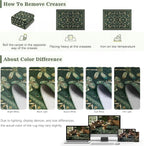DCX 8x10 Washable Insect Rug, Vintage Gothic Dark Green Rug - Image 7