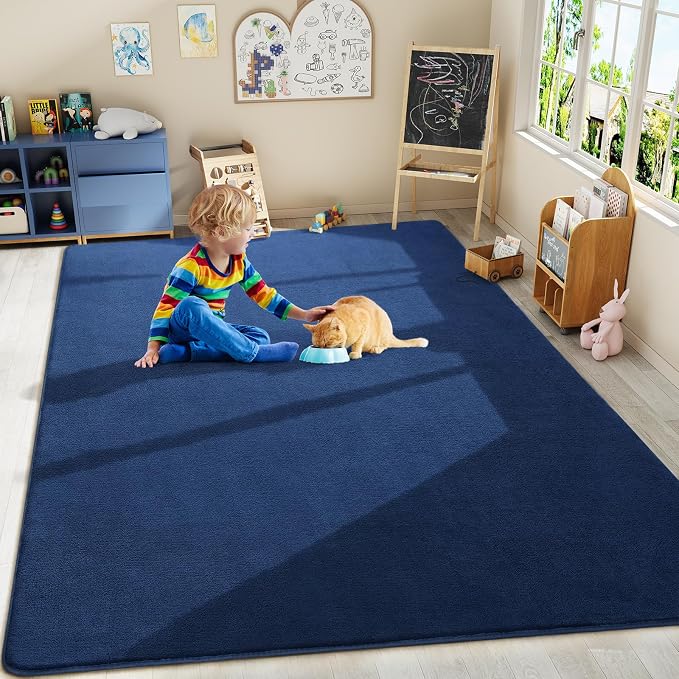 Amearea Large Modern Area Rugs for Bedroom Living Room, 5x8 Feet Navy Blue - Image 9
