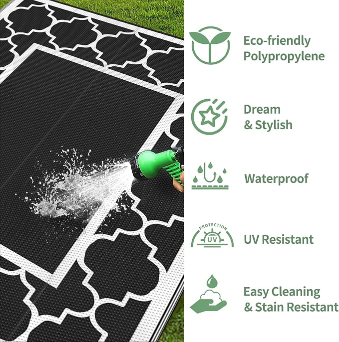 GENIMO 5' x 8' Outdoor Rug Waterproof - Image 8