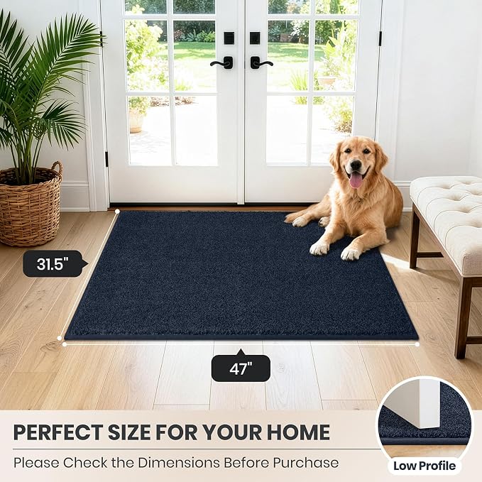 PURRUGS Dirt Trapping Door Mat 31.5" x 47", Non-Slip Machine Washable Entryway - Image 8