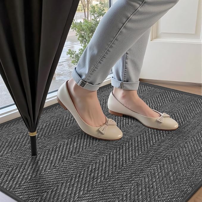Ultra Thin Indoor Door Mat 17"x29", Washable Door Mat Indoor Entrance, Non Slip - Image 4