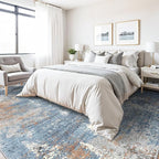 Washable Area Rug 9x12 Living Room – Neutral Modern Abstract Large Carpet - Image 4