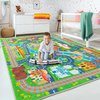 Car Rug Play Mat for Kids Toy Cars, Road Traffic Playmat for Kid Bedroom - Image 6