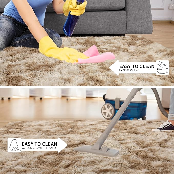Tepook Soft Fluffy Rugs for Bedroom, 4x6 Area Rug for Living Room, Modern - Image 6