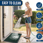 Smiry Front Door Mat Outside Entrance, Heavy Duty Sturdy Natural Rubber Doormat - Image 6