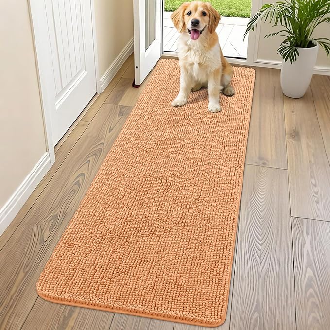 Smiry Dog Door Mat for Muddy Paws 70x24, Absorbent Dirt Trapper, Non-Slip by Smiry