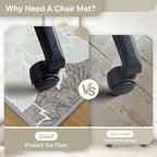 36"x60" Office Chair Mat for Hardwood Tile Floor, Under Desk Carpet Protector - Image 4
