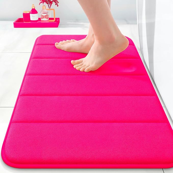 OLANLY Memory Foam Bath Mat 35x16, Super Soft Absorbent Bathroom Rugs, Quick Dry by OLANLY