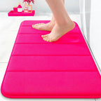 OLANLY Memory Foam Bath Mat 24x16, Super Soft Absorbent Bathroom Rugs, Quick Dry by OLANLY