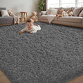 5x8 Area Rug for Living Room:Ultra Soft Fluffy Shag Dark Grey Rugs, Large Fuzzy by Unknown