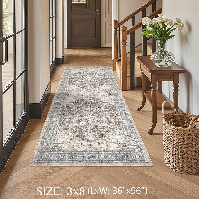 Tortania Area Rug 3x8 Runner Rugs - Image 2